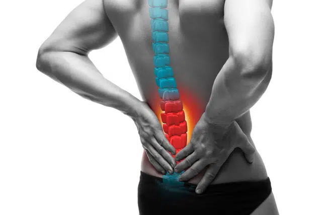 Illustration of a man having a lower back pain